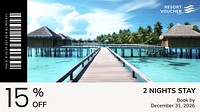 Resort voucher template