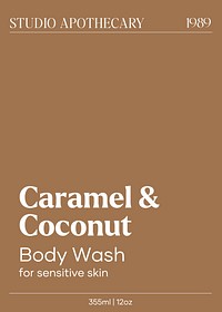 Body wash  label template