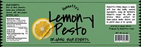 Pesto label template