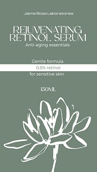 Retinol serum  label template