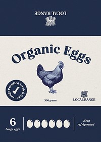 Organic eggs  label template