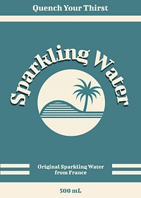 Sparkling water label template