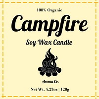 Scented candle  label template
