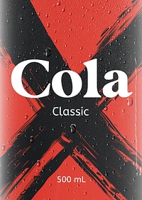 Cola label template