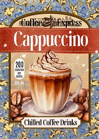 Cappuccino label template