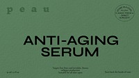 Anti-aging serum label template