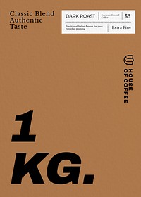 Ground coffee  label template  design