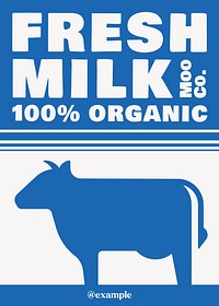 Milk  label template