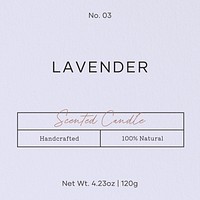 Scented candle  label template  design