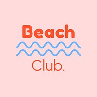 Beach club logo  business branding template design