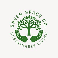 Green space logo  business branding template design