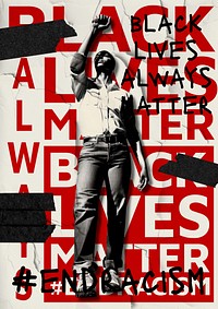 Black lives matter  poster template
