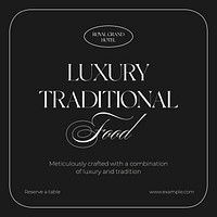 Luxury restaurant Instagram post template