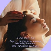 Facial treatment package Instagram post template