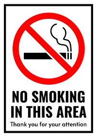 No smoking  poster template