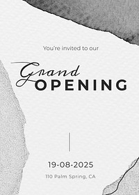 Grand opening invitation card, simple design
