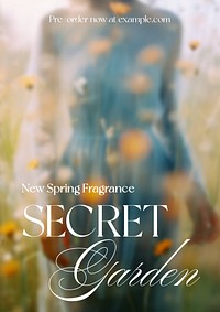 Spring fragrance poster template  design