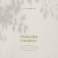 Minimalist furniture Instagram post template