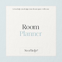Room design planner Instagram post template