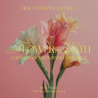 Flower bath Instagram post template