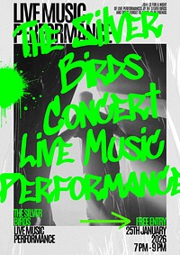 Live music performance poster template
