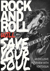 Rock & roll poster template