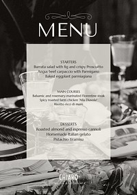 Menu template