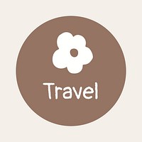 Travel IG story cover template illustration