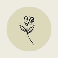 Flower Instagram story cover template illustration
