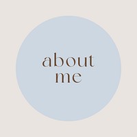 About me IG story cover template illustration