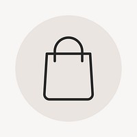 Shopping bag  IG story cover template illustration