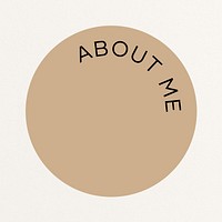 Beige about me Instagram story highlight cover template illustration