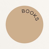 Beige books Instagram story highlight cover template illustration