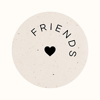Beige friends Instagram story highlight cover template illustration