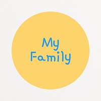 Yellow family Instagram story highlight cover template illustration
