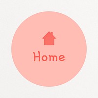Red home Instagram story highlight cover template illustration