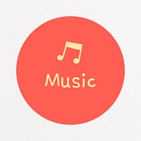 Red music Instagram story highlight cover template illustration