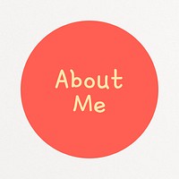 Red about me Instagram story highlight cover template illustration