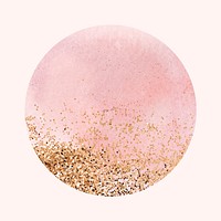 Aesthetic pink and gold  IG story cover template illustration