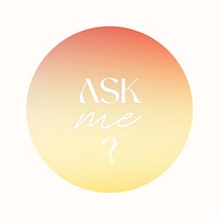 Ask me  aura gradient Instagram highlight cover template