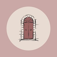 Home decoration feminine Instagram story highlight cover, line art icon illustration
