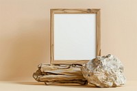 Frame mockup wood painting bread.