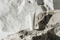 White skin cares packaging cosmetics outdoors nature.