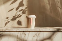 Coffee cup mockup windowsill beverage drink.