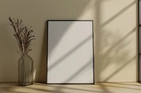 Frame mockup indoors mirror plant.
