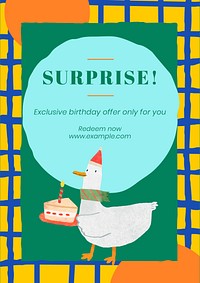 Surprise offer poster template and design