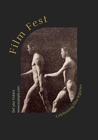 Film fest poster template & design