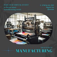 Manufacturing industry Instagram post template