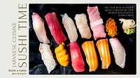 Sushi time blog banner template