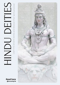 Hindu deities poster template  